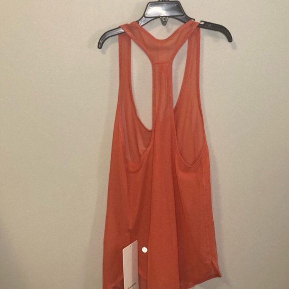 NWT lululemon 105 mesh singlet racerback tank top in poppy coral orange - Picture 3 of 5